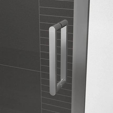 Connect Pro 43 ½-45 x 76 in. 6mm Sliding Shower Door for Alcove Installation with Clear glass in Chrome - Plumbing Market