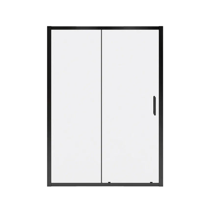 Connect Pro 55 ½-57 x 76 in. 6mm Sliding Shower Door for Alcove Installation with Clear glass in Matte Black - Plumbing Market