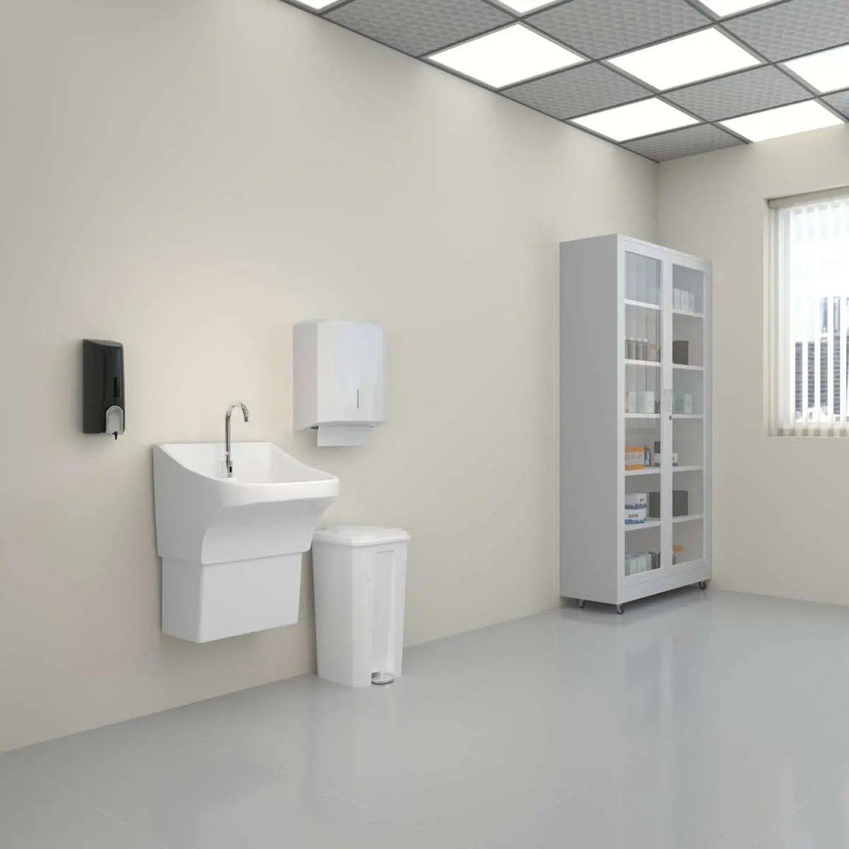 Contrac Single Hole Barrier Free Hygienic Wall Hung Commercial Sink - Plumbing Market