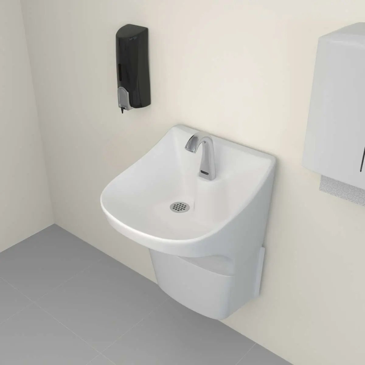 Contrac Single Hole Barrier Free Hygienic Wall Hung Commercial Sink - Plumbing Market