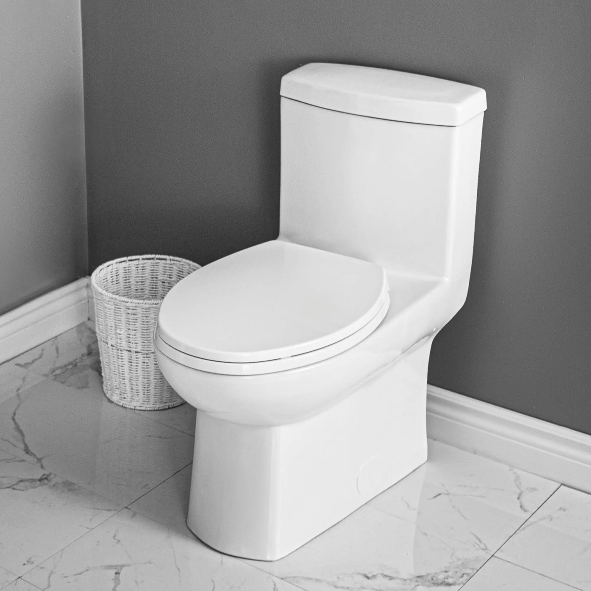 Contrac Wilton Elongated 3.0 LPF One Piece Toilet White Unlined Tank - Plumbing Market