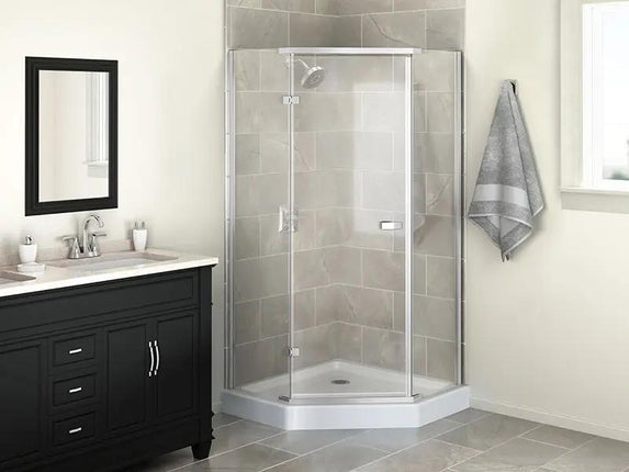 Corner Series Shower Door – Neo Angle - CD38NAPPC - Plumbing Market