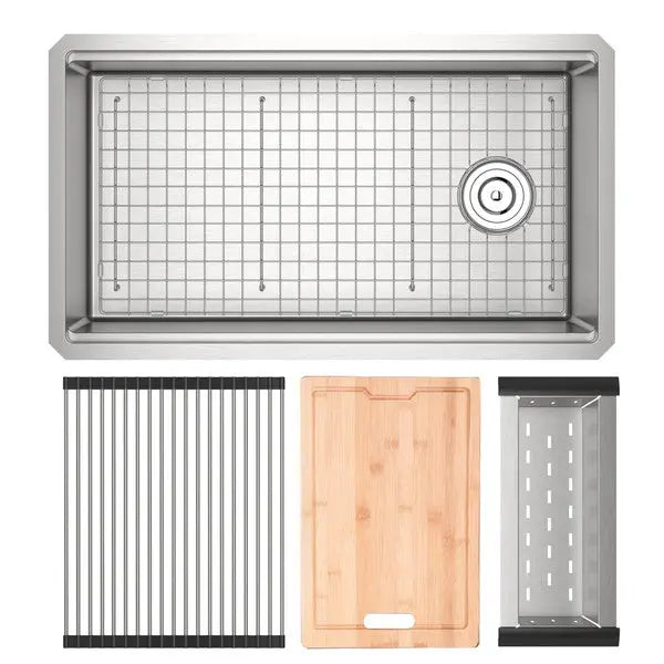 Culinario™ 33" Stainless Steel Chef/Workstation Sink With Accessories - Plumbing Market