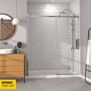 Zitta Bellini Shower door 72", in alcove, in brushed nickel DB17200ASTC41