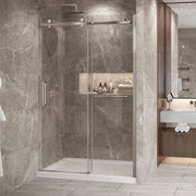 Zitta Bellini 2.0 Shower door 54", in alcove, in brushed nickel DB25400ASTC41