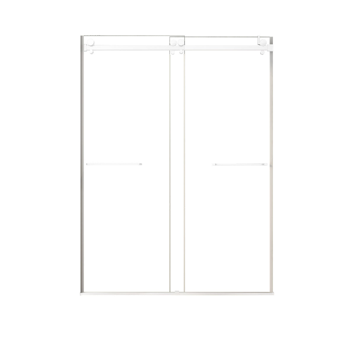 Zitta Bellini 2.0 shower door, 60'' Alcove, bypass-double sliding door, in matte white DB26000ASTD11