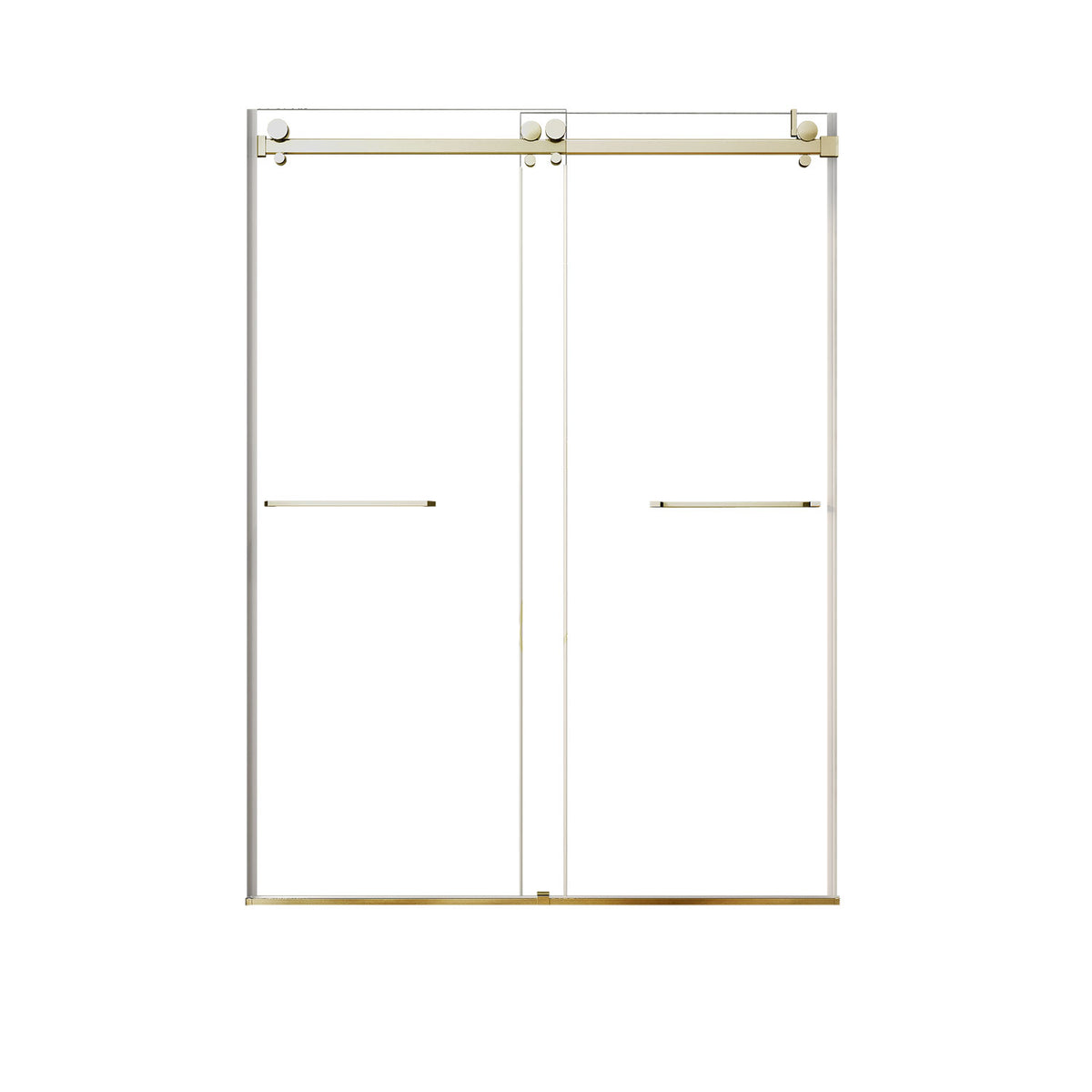Zitta Bellini 2.0 shower door, 60'' Alcove, bypass-double sliding door, in brushed gold DB26000ASTD51