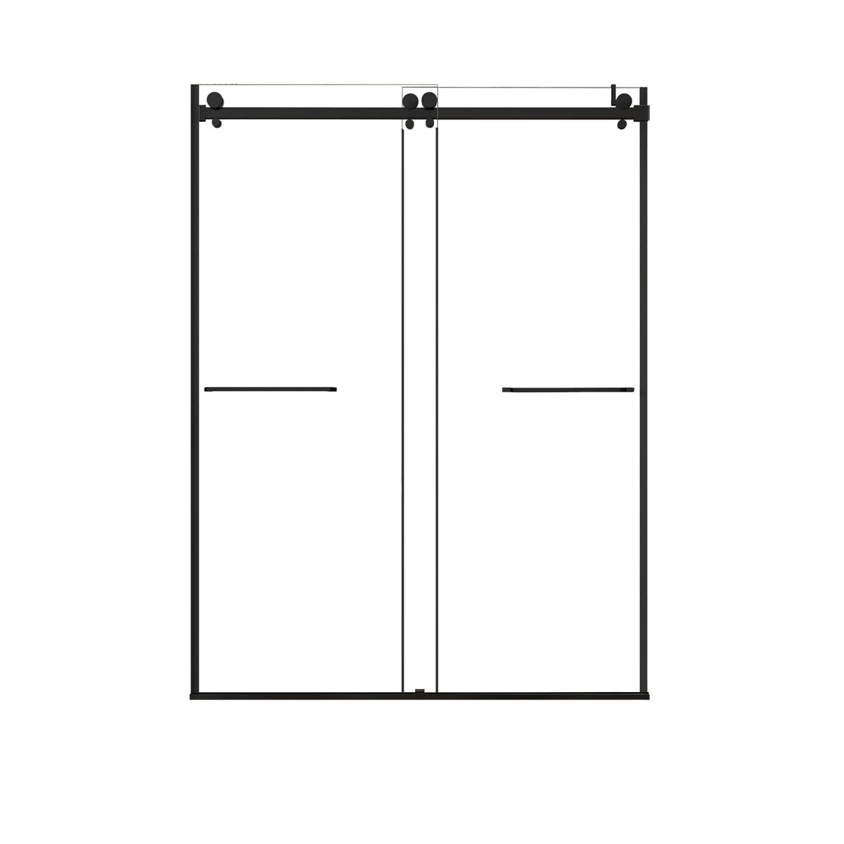 Zitta Bellini 2.0 shower door, 60'' Alcove, bypass-double sliding door, in matte black DB26000ASTD71