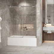 Zitta Bellini 2.0 Bathtub door 60", in alcove, in brushed nickel DB26000BSTC41