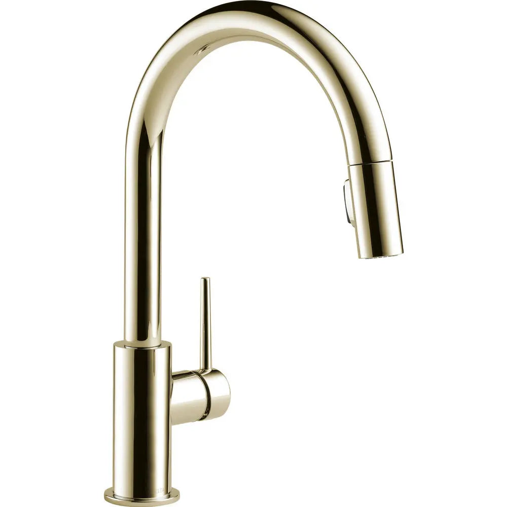 DELTA Trinsic-Pulldown Kitchen Faucet Polished Nickel 9159-PN-DST - Plumbing Market