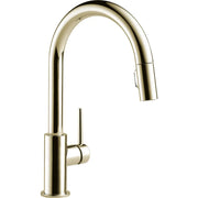 DELTA Trinsic-Pulldown Kitchen Faucet Polished Nickel 9159-PN-DST - Plumbing Market