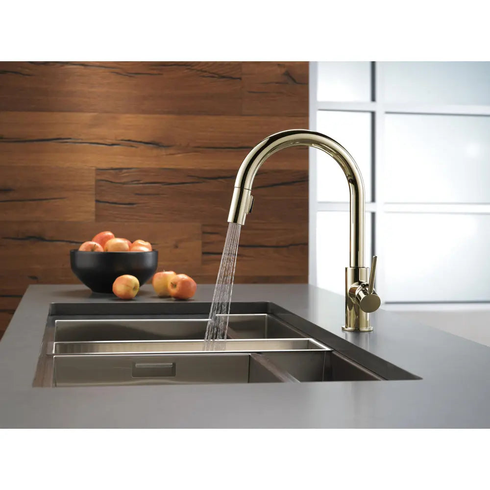 DELTA Trinsic-Pulldown Kitchen Faucet Polished Nickel 9159-PN-DST - Plumbing Market