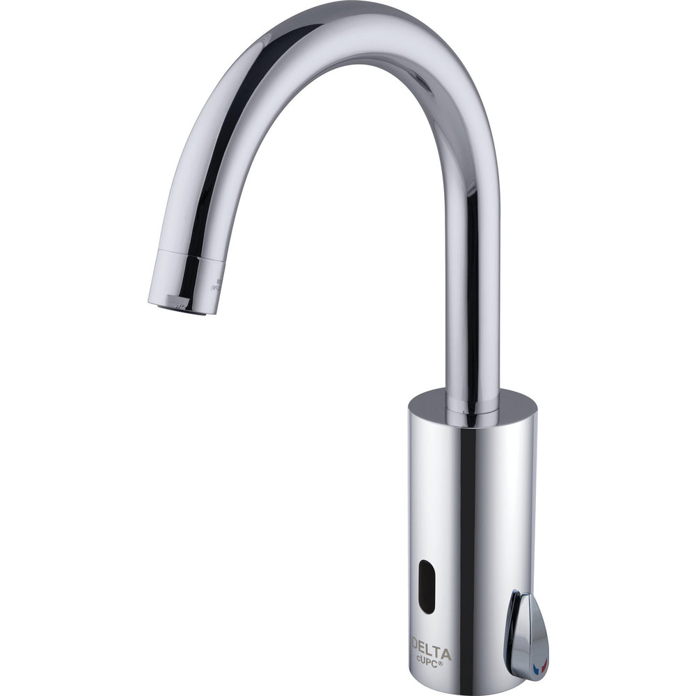 Delta Commercial DEMD-211LF Electronic Single Hole Gooseneck Lavatory Faucet with Mixer - Battery Operated