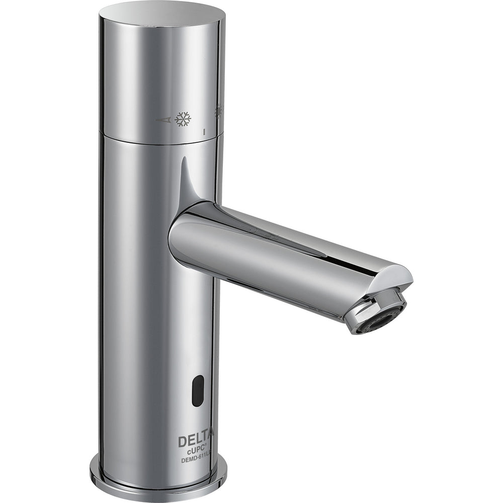 Delta Commercial DEMD-611LF Electronic Thermostatic Metering Lavatory Faucet with Mixer - Battery Operated