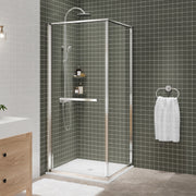 Zitta Flex 2.0 Shower door 36" x 36", in a corner square, in chrome DF23636NCAD21