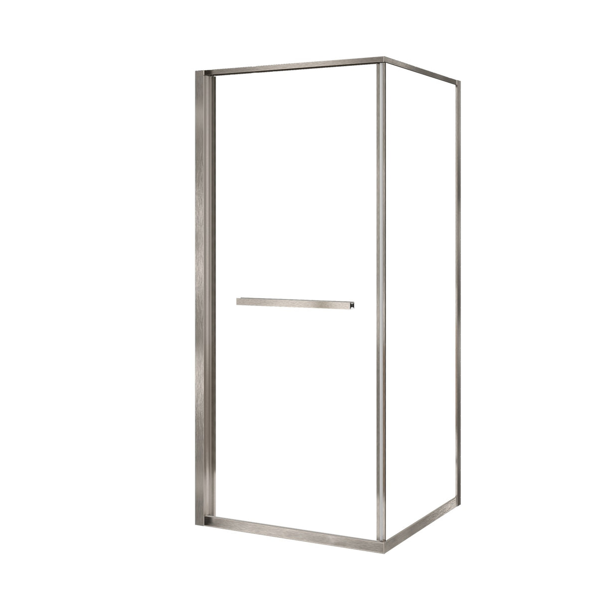 Zitta Flex 2.0 Shower door 36" x 36", in a corner square, in brushed nickel DF23636NCAD41
