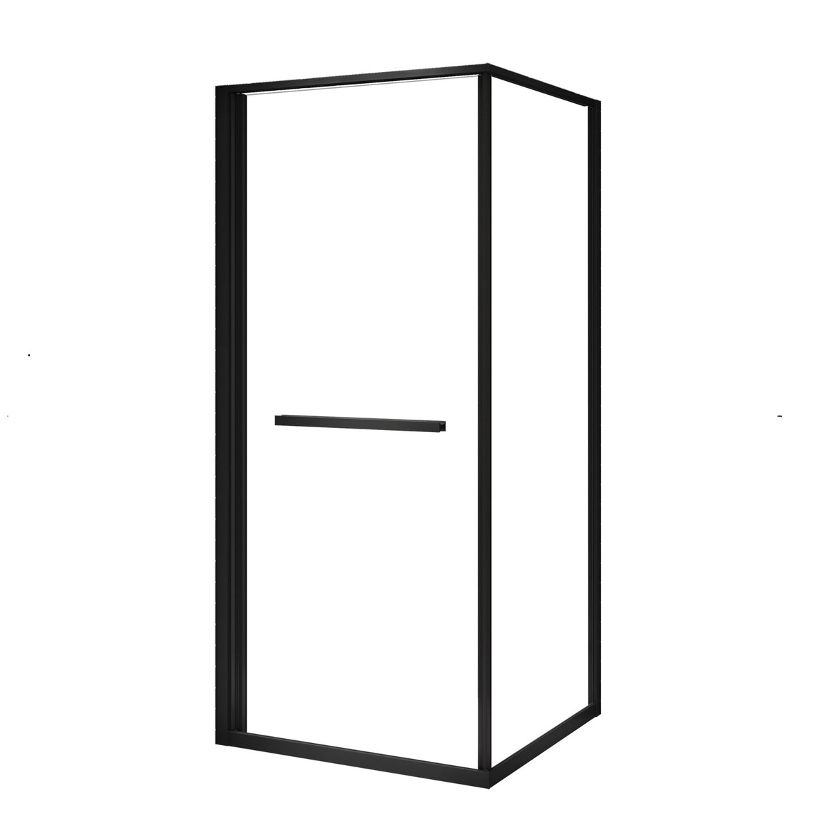 Zitta Flex 2.0 Shower door 36" x 36", in a corner square, in matte black DF23636NCAD71