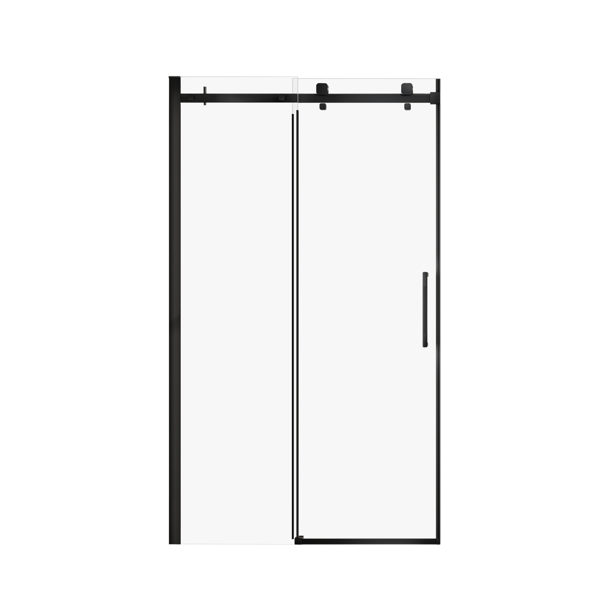 Zitta Alta Shower door 48", in alcove, in matte black DL14800ASTC71