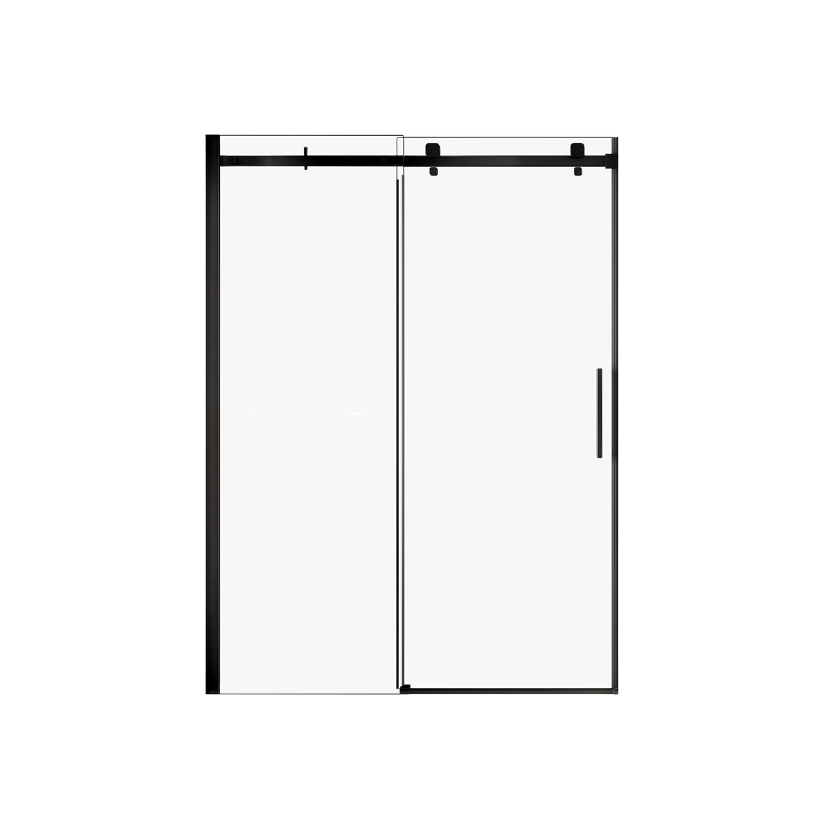 Zitta Alta Shower door 60", in alcove, in matte black DL16000ASTC71