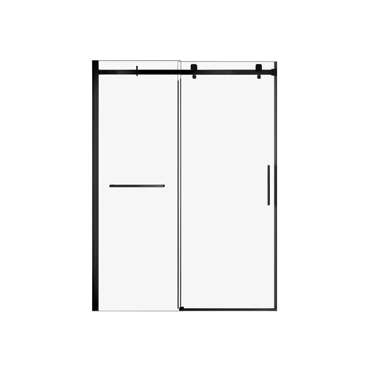 Zitta Alta Shower door 60", in alcove, in matte black DL26000ASTC71