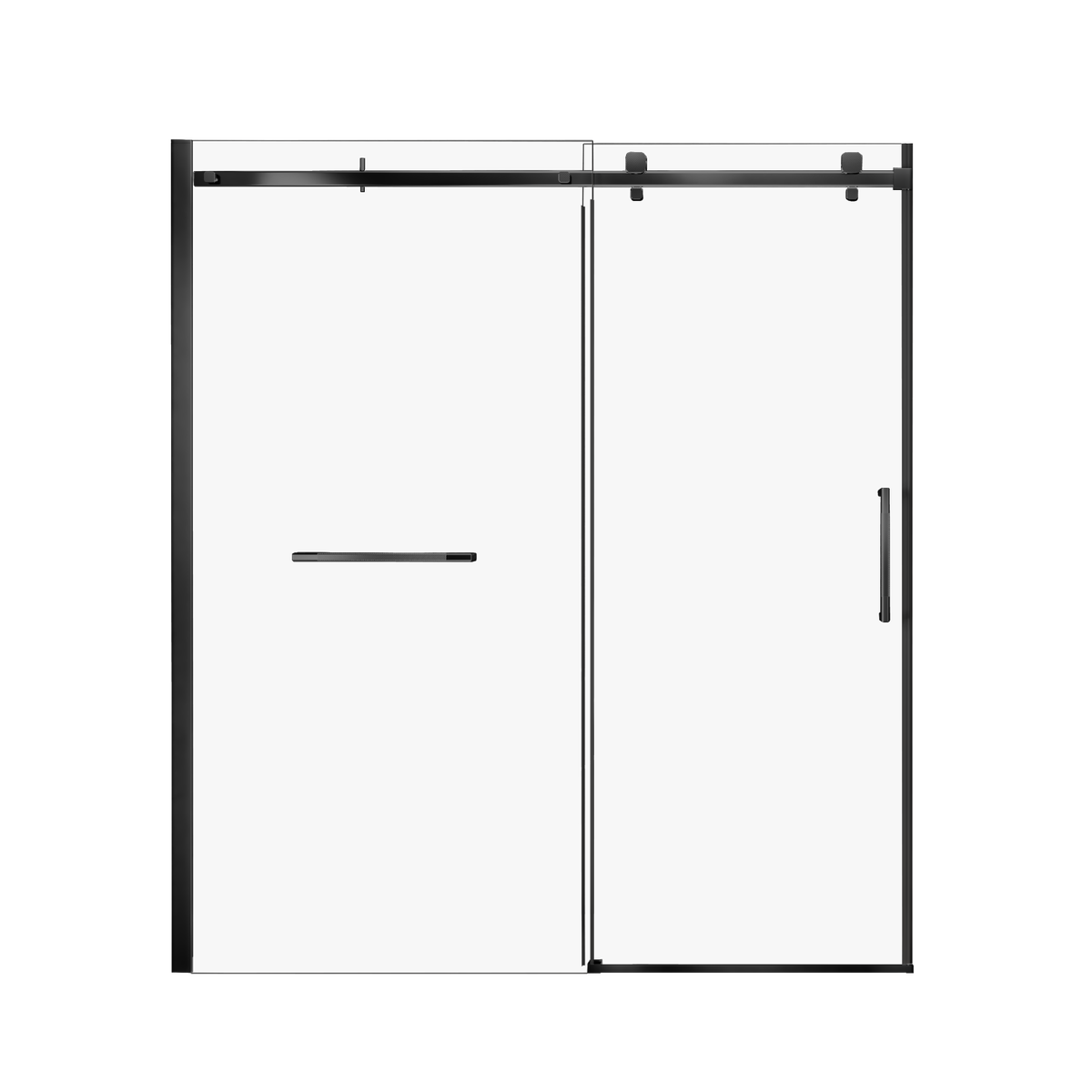 Zitta Alta Shower door 72", in alcove, in matte black DL27200ASTC71