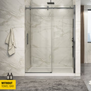 Zitta Piazza Shower door 60", in alcove, in gunmetal DP16000ASTC31