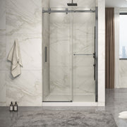 Zitta Piazza 2.0 Shower door 48", in alcove, in gunmetal DP24800ASTC31