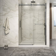 Zitta Piazza 2.0 Shower door 54", in alcove, in gunmetal DP25400ASTC31