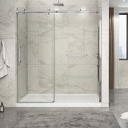 Zitta Piazza 2.0 Shower door 72", in alcove, in brushed nickel DP27200ASTC41