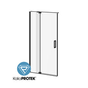 Kalia DISTINK with KaliaProtek 42''x77'' 2-Panel Pivot Shower Door Duraclean Glass with Film for Alcove Inst. (Reversible) Matte Black DR1739-160-005