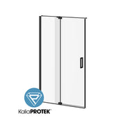 Kalia DISTINK with KaliaProtek 48''x77'' 2-Panel Pivot Shower Door Duraclean Glass with Film for Alcove Inst. (Reversible) Matte Black DR1740-160-005