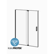Kalia DISTINK with KaliaProtek 60''x77'' 2-Panel Pivot Shower Door Duraclean Glass with Film for Alcove Inst. (Reversible) Matte Black DR1742-160-005