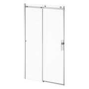 Kalia KONCEPT EVO with KaliaProtek 48''x77'' Sliding Shower Door Duraclean Glass with Protective Film - Fixed Panel and Mobile Panel for Alcove Installation (Reversible) Chrome DR2130-110-005