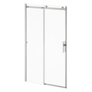 Kalia KONCEPT EVO with KaliaProtek 48''x77'' Sliding Shower Door Duraclean Glass with Protective Film - Fixed Panel and Mobile Panel for Alcove Installation (Reversible) Pure Nickel DR2130-125-005