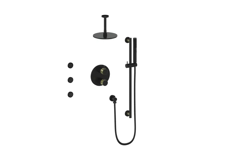 DRAVA 3-WAY TH SHOWER KIT WITH BODY JETS AND 6" CEILING ARM N/A - Plumbing Market