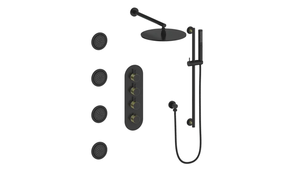 DRAVA 3-WAY TH SHOWER KIT WITH BODY JETS - Plumbing Market