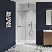 Zitta Stile Shower door 48", in alcove, in chrome DS24800ASTC21