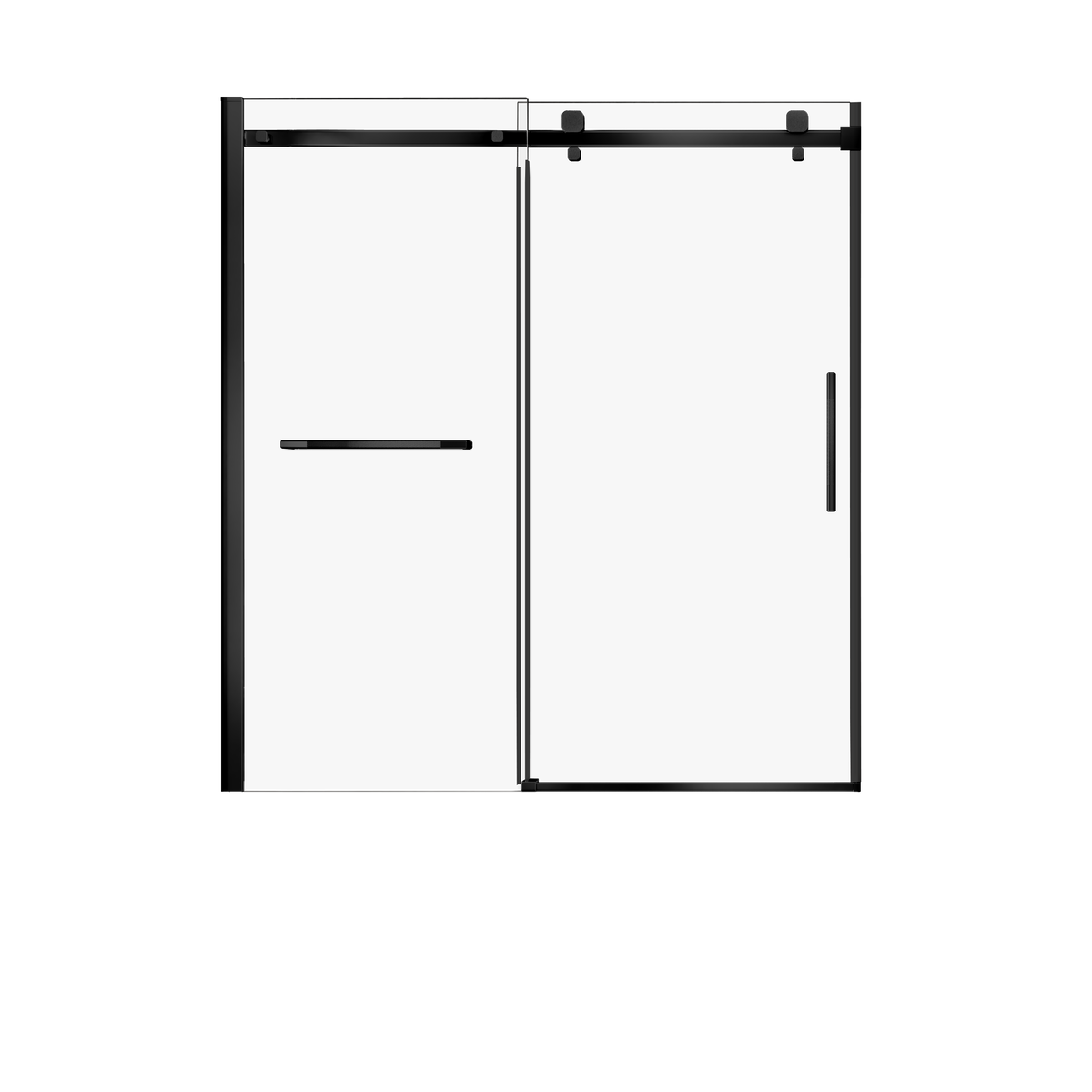 Zitta Stile Bathtub door 60", in alcove, in matte black DS26000BSTC71