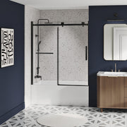 Zitta Stile Bathtub door 60", in alcove, in matte black DS26000BSTC71