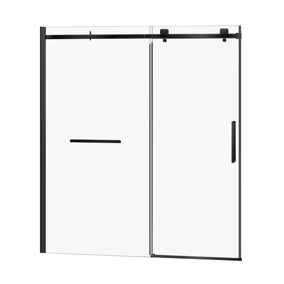 Zitta Stile Shower door 72", in alcove, in matte black DS27200ASTC71