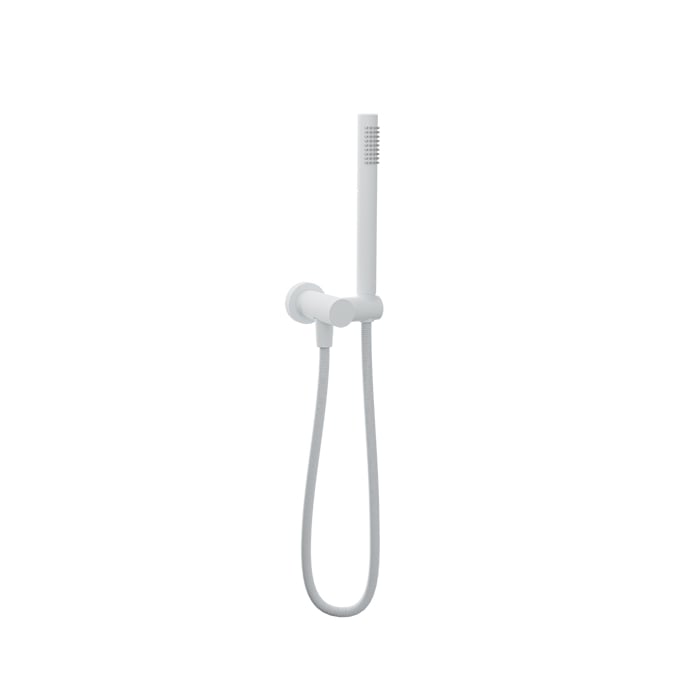 Baril 1-spray Hand Shower on Wall-Mounted Supply Elbow DSP-2604-19 in White