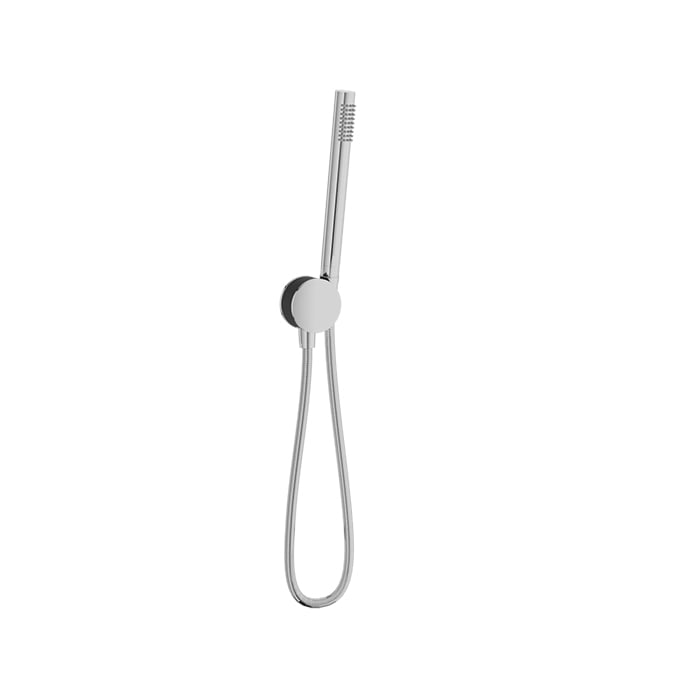 Baril 1-spray Hand Shower on Wall-Mounted Supply Elbow DSP-2604-21 in Chrome / Smokey