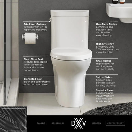 DXV Equility One-Piece Chair Height Elongated Toilet with Seat - Plumbing Market