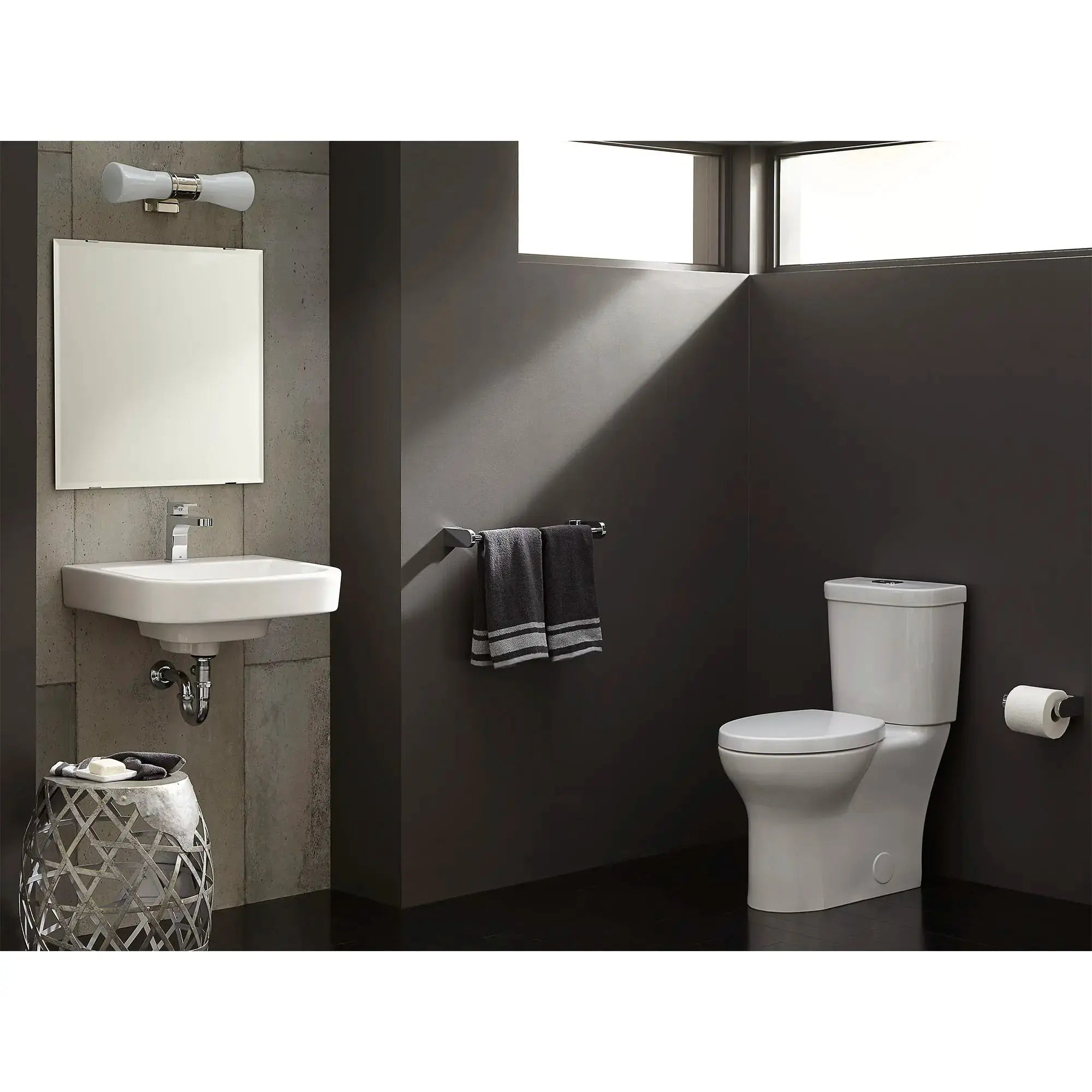 DXV Equility Two-Piece Dual Flush Chair Height Elongated Toilet with Seat - Plumbing Market