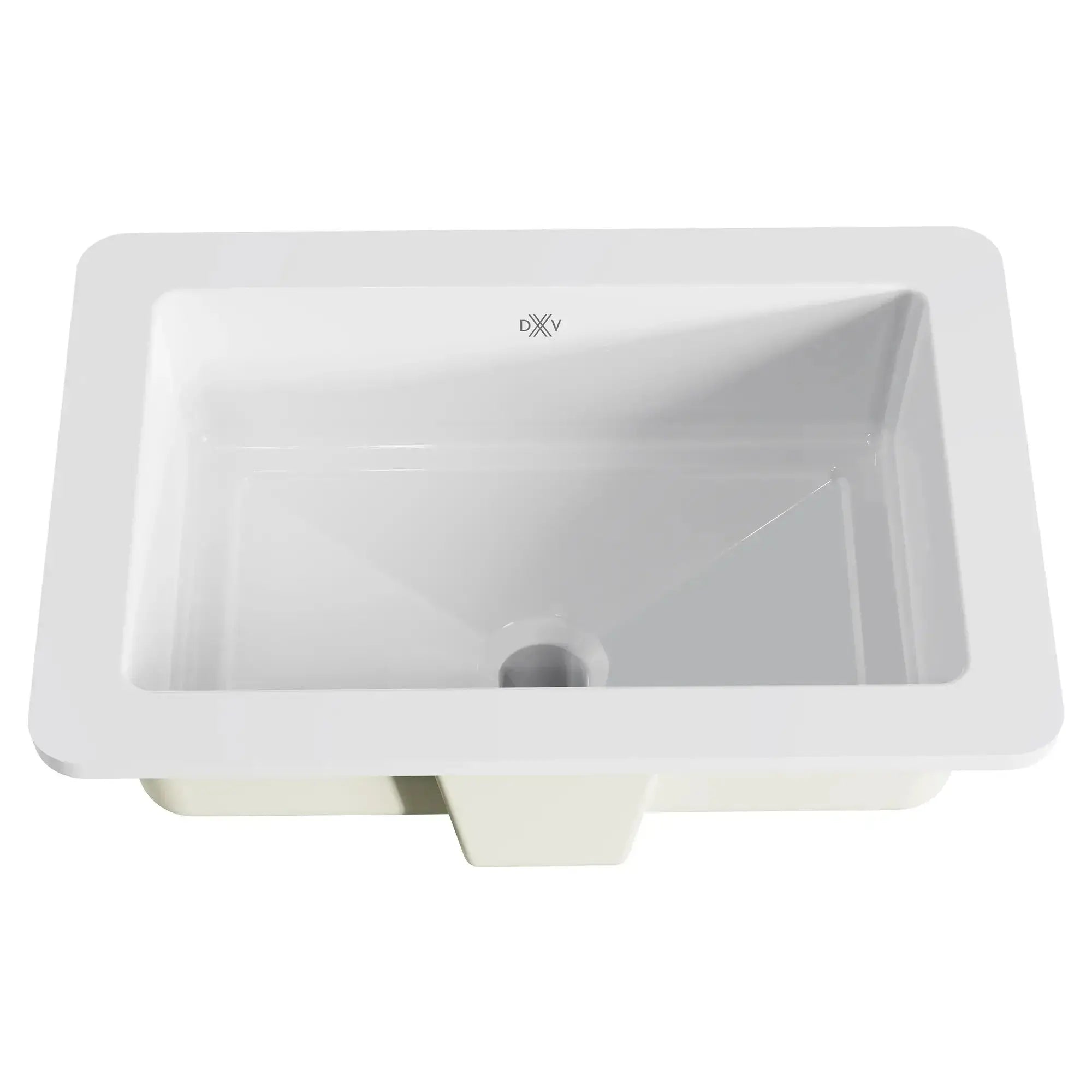 DXV POP Petite Rectangular Undermount Sink White - Plumbing Market