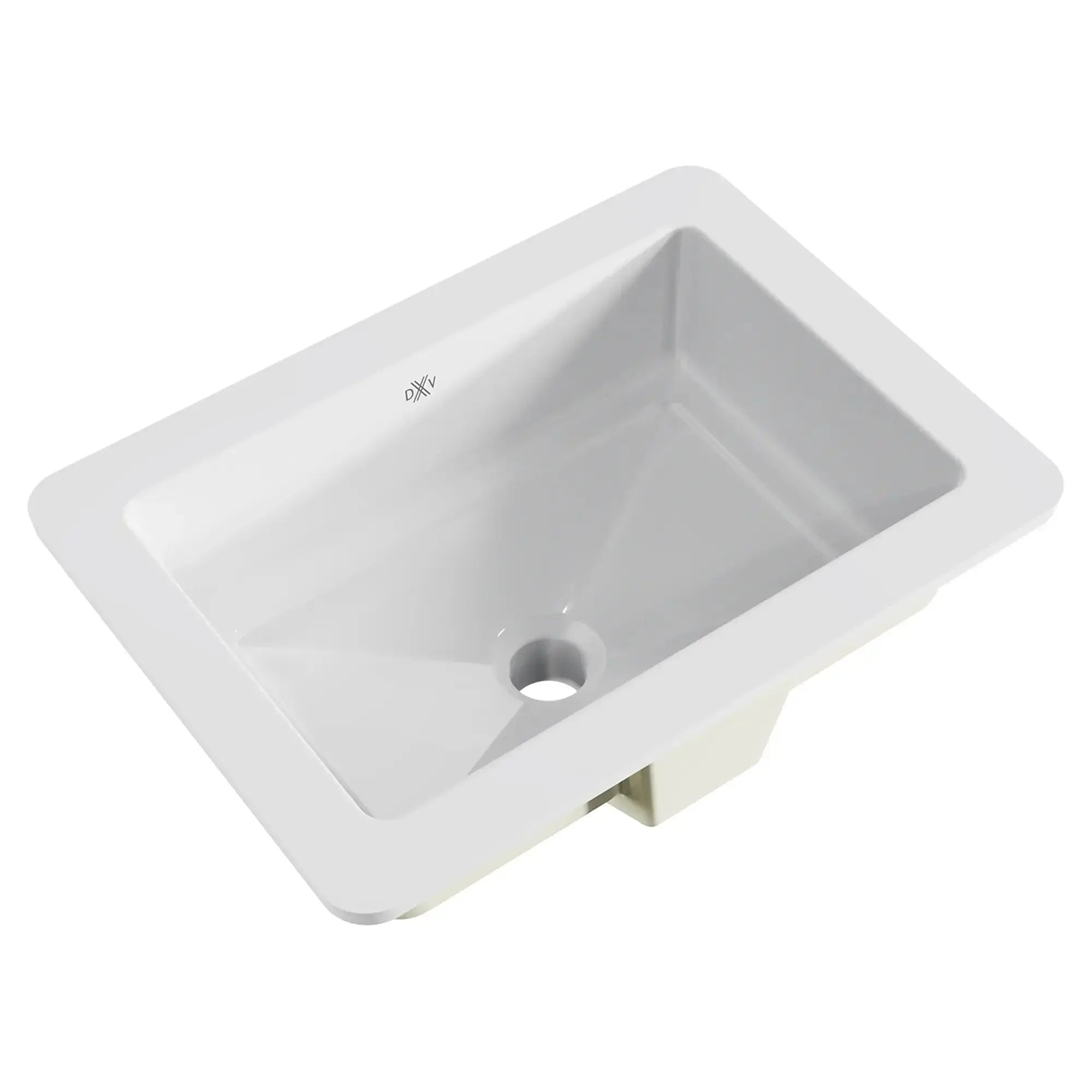 DXV POP Petite Rectangular Undermount Sink White - Plumbing Market
