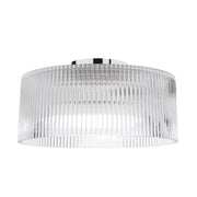 Dainolite 1 Light Flush Mount in Polished Chrome w/ Fluted Glass