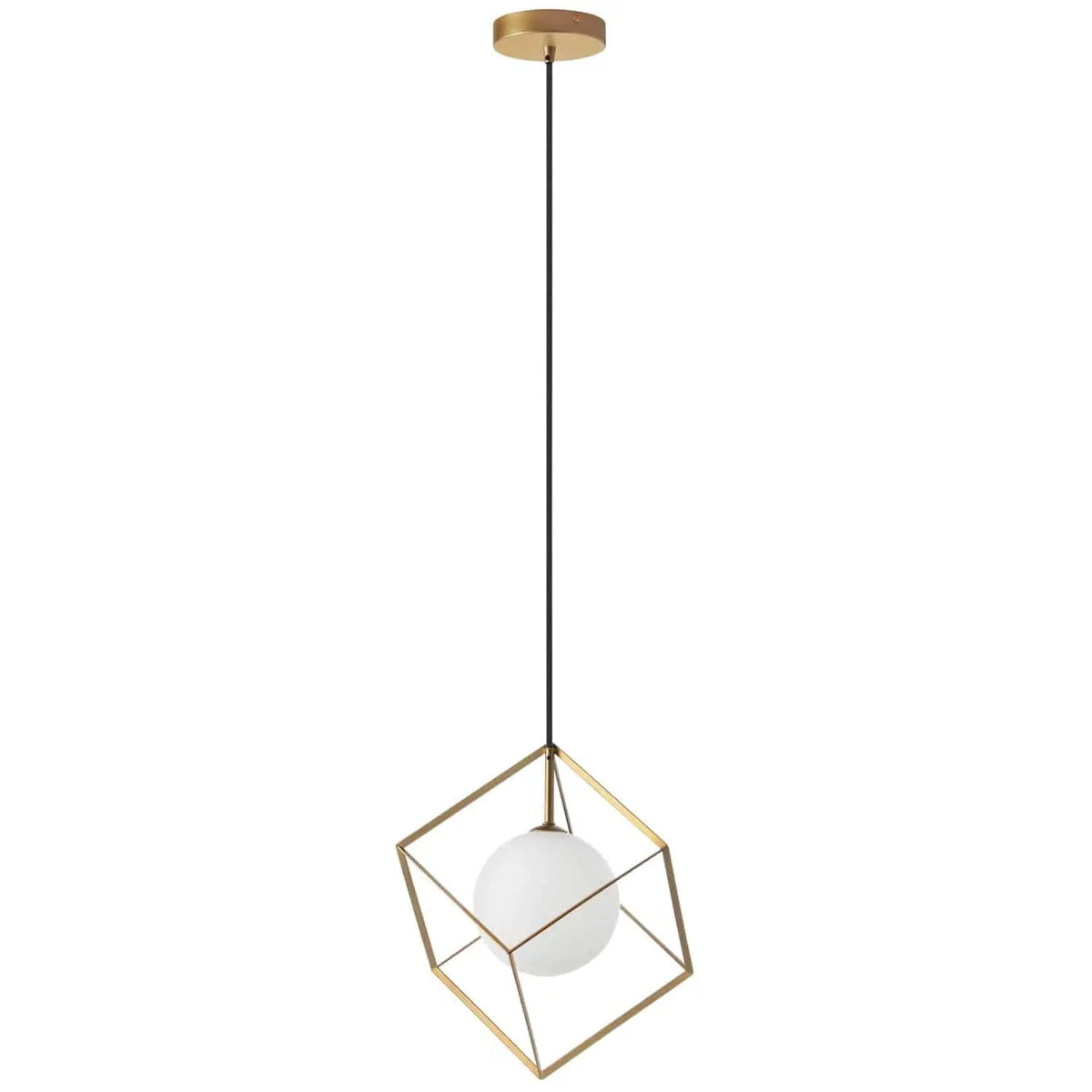 Dainolite 1 Light Halogen Pendant Gold Finish