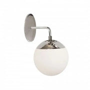 Dainolite 1 Light Halogen Polished Chrome Wall Sconce w/ White Glass