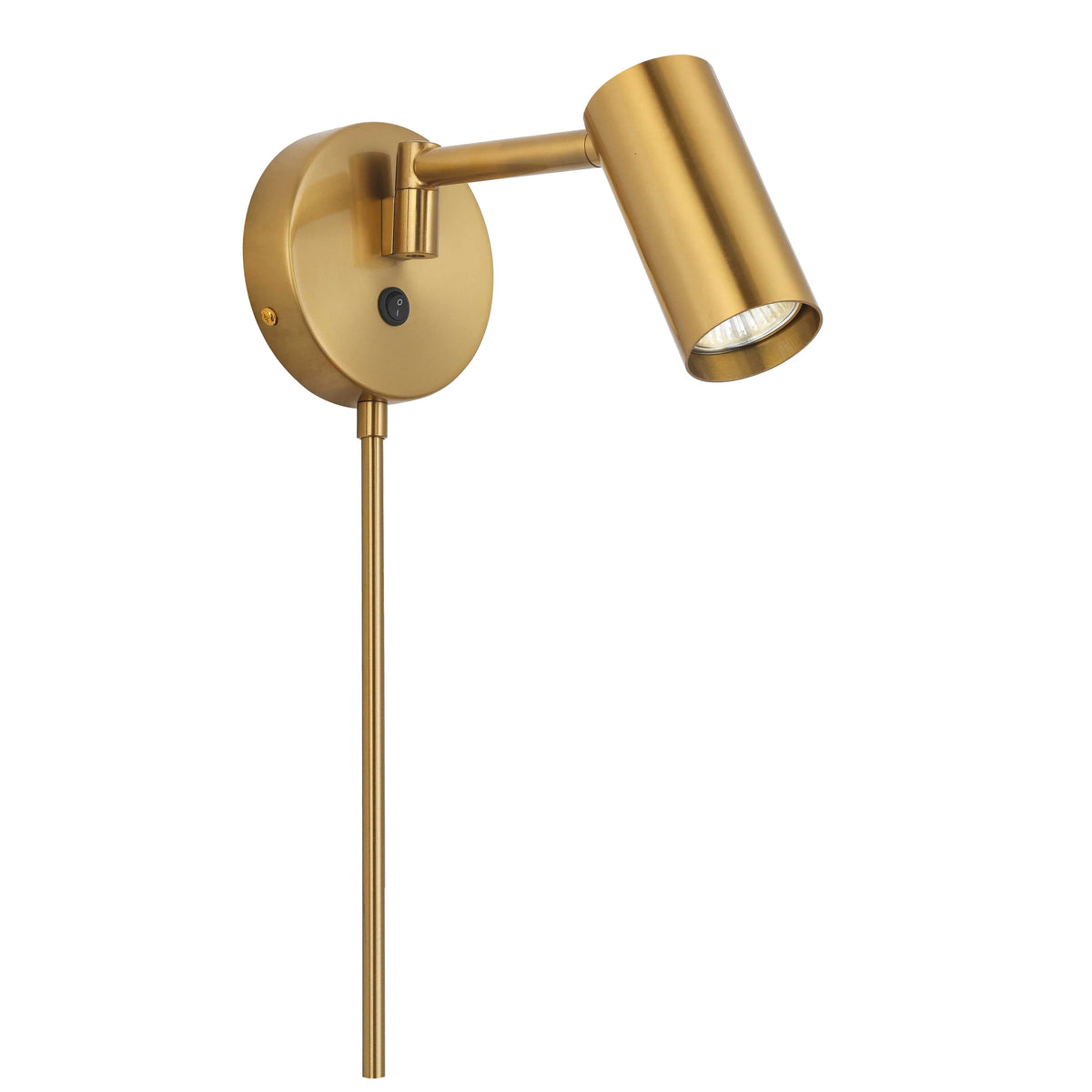 Dainolite 1 Light Halogen Wall Swing Arm Spotlight Aged Brass